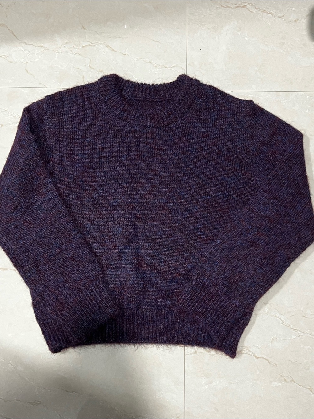 Women's Crewneck Sweater in Deep Plum